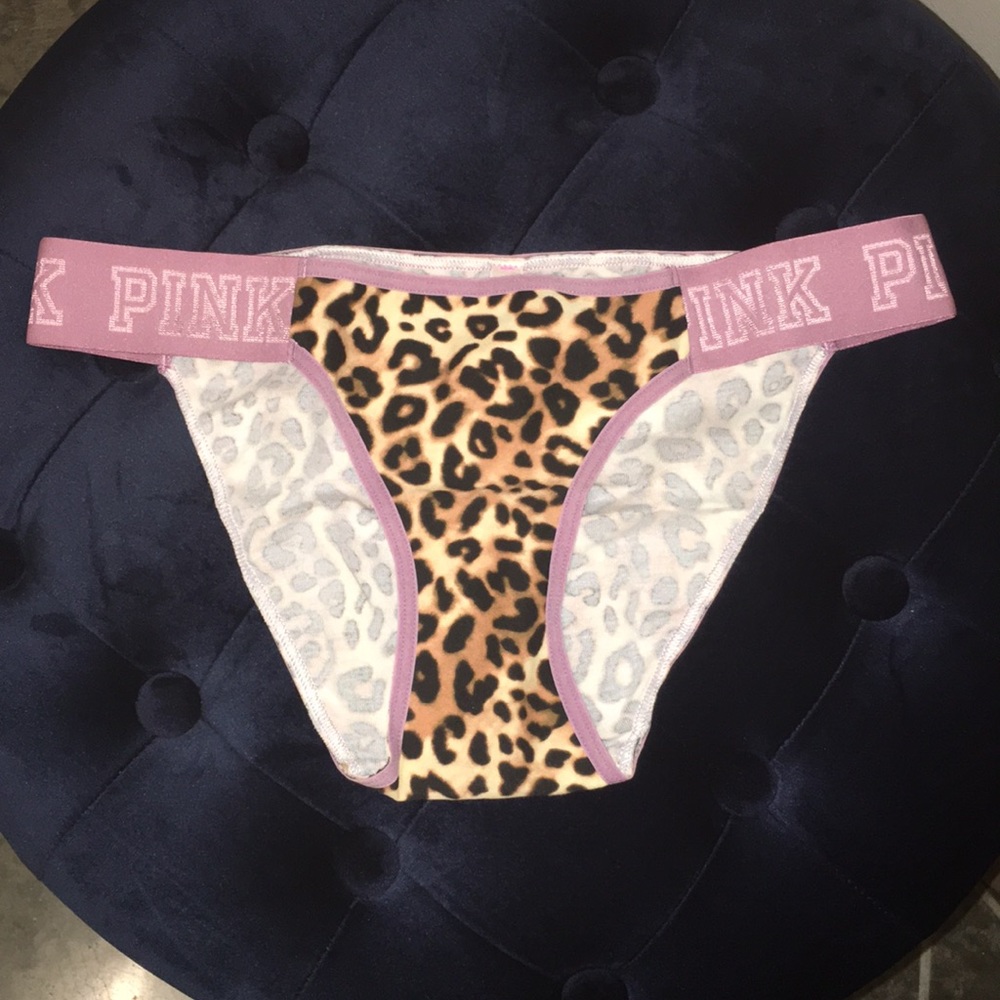 Leopard and lavender print PINK brand panties